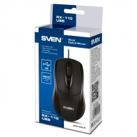 SVEN RX-110, Optical Mouse, 1000 dpi, PS/2, Black thumbnav 3