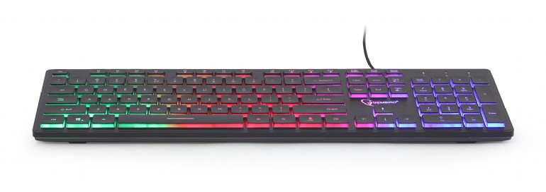 Gembird KB-UML-02 "Rainbow" Backlight Multimedia Keyboard, 104 pcs, US layout, black photo 3