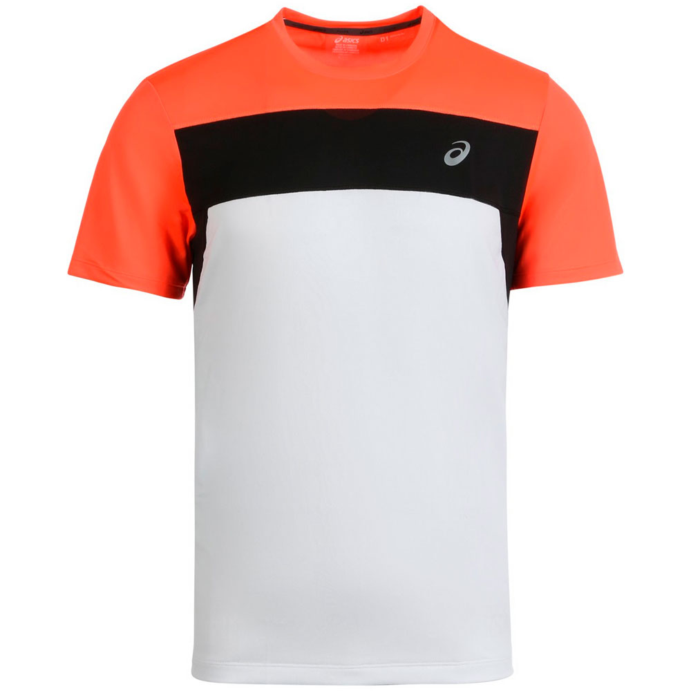 Футболка мужская Asics RACE SS TOP 2XL Оранжевый/Белый photo 1