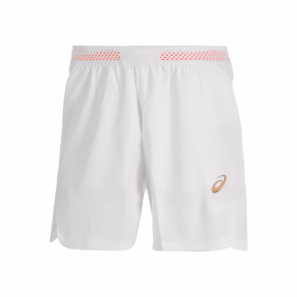 Sorti Asics TENNIS M 7IN SHORT WHITE/SUNRISE RED