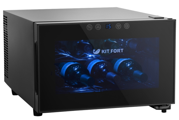 Frigider de vin Kitfort КТ-2403 / 8 sticle / 27 cm / B / Negru photo 1