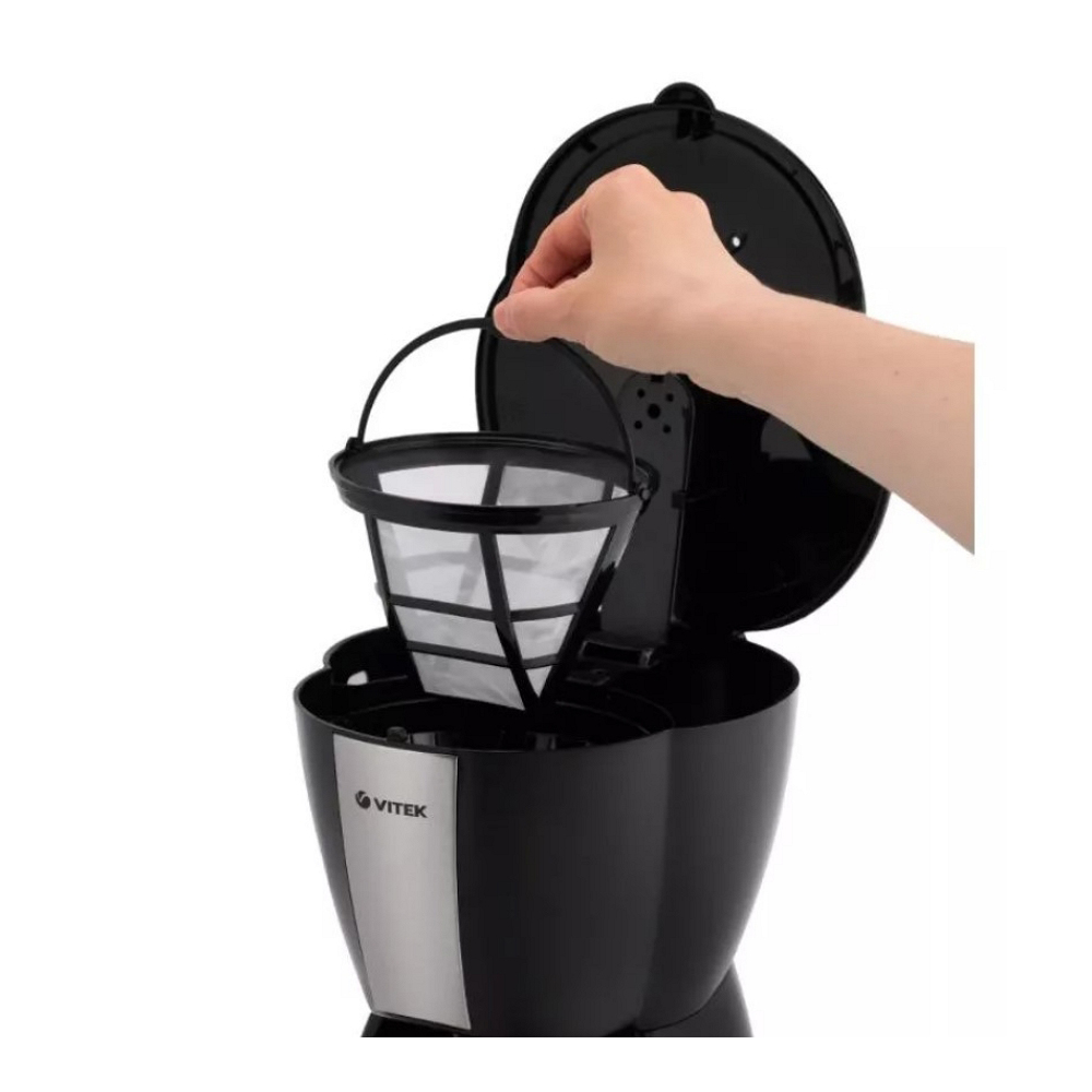 Cafetiera Vitek VT-1503 / 1.2 l / Cu picurare / Macinata photo 3