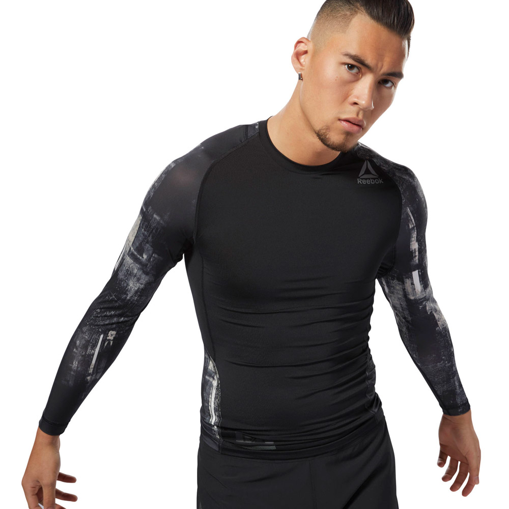 Hanorac pt bărbați Reebok Combat LS RashGuard S Negru photo 5