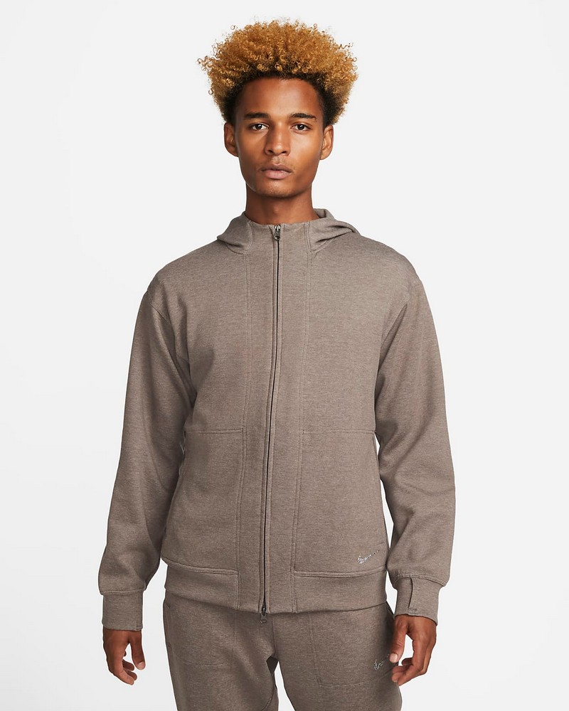 Hanorac pt bărbați Nike M NY DF FLC HD FZ RESTORE S Maro photo 2