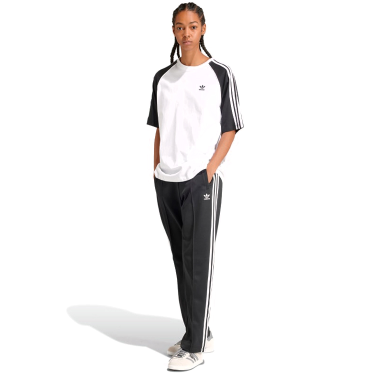 Tricou Adidas BLOCKED TEE OS 2XS Alb-negru Femei photo 2