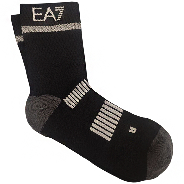 Носки Унисекс EA7 EMPORIO ARMANI SOCKS RUNNING CRUSHER BI-PACK M Черный/Белый photo 2