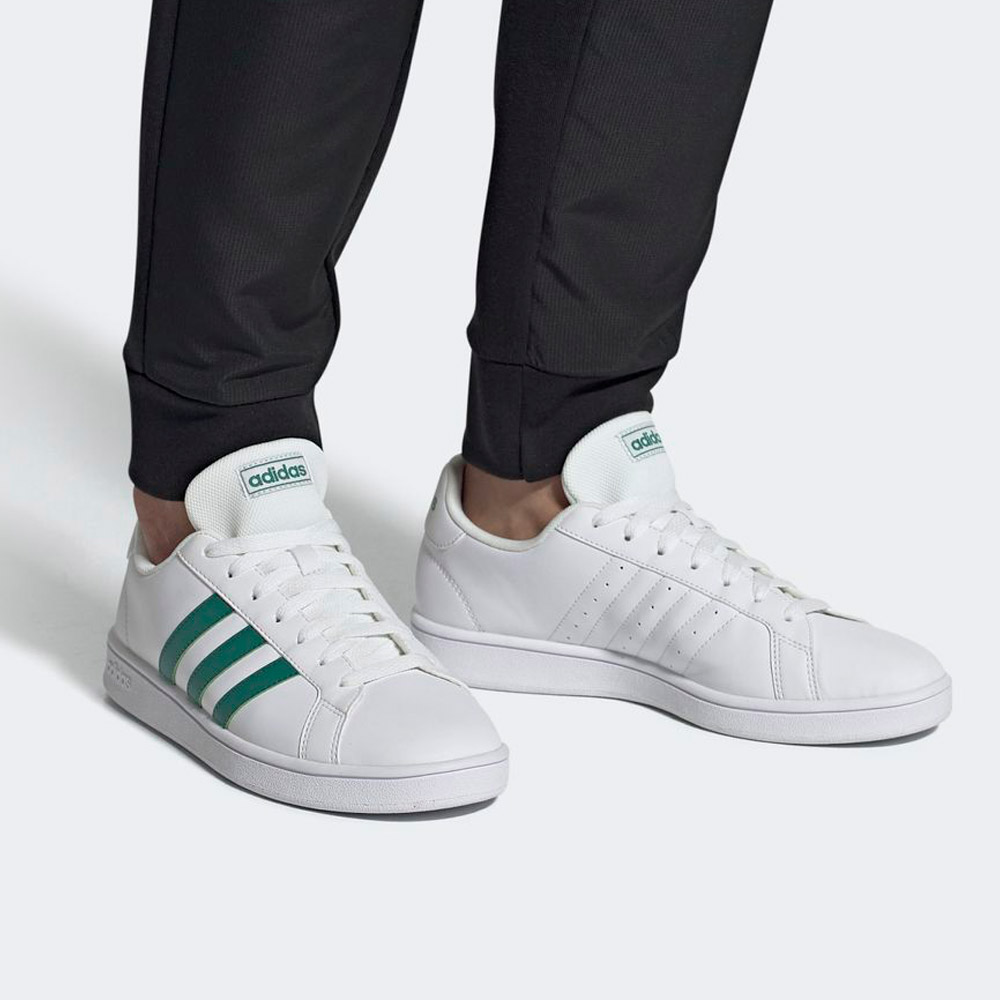 Кроссовки Adidas GRAND COURT BASE / Мужской / 40.5 / Белый/Зеленый photo 3