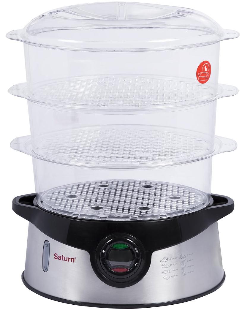 Aparat de fiert cu aburi Saturn STEC0105, 5 l, Gri-nergu photo 1 Aparat de fiert cu aburi Saturn STEC0105, 5 l, Gri-nergu photo 1