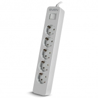 Surge Protector SVEN SF-05, 5 Sockets, 5.0m, White, color box thumbnav 1
