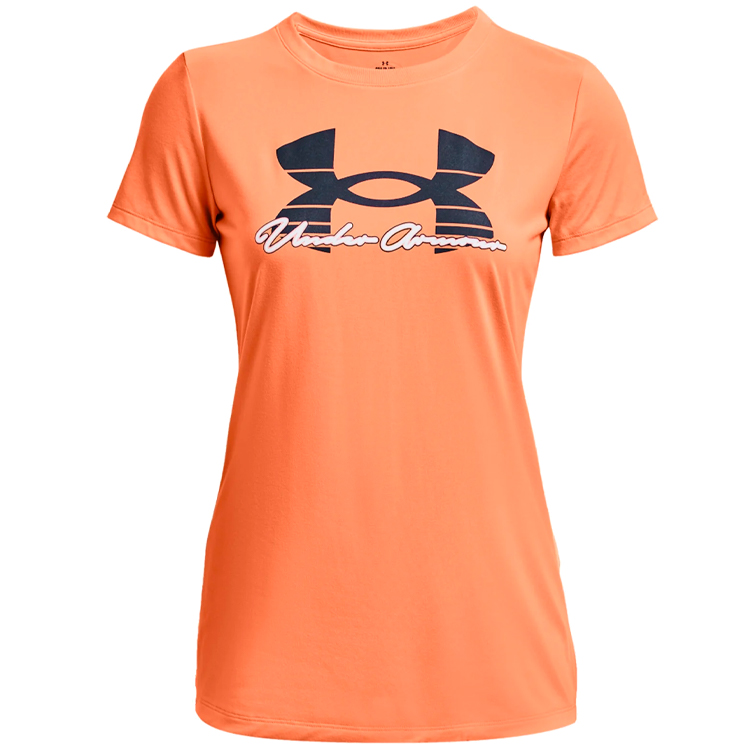 Tricou Under Armour UA Tech Solid Script SSC / Femei / L / Portocaliu photo 1