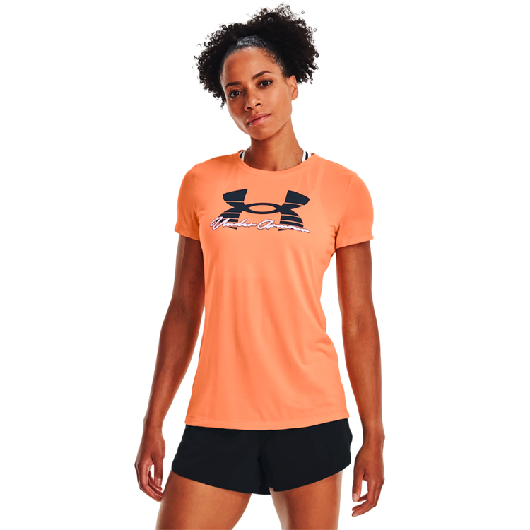 Tricou Under Armour UA Tech Solid Script SSC / Femei / L / Portocaliu photo 4