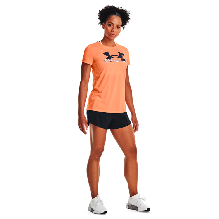 Tricou Under Armour UA Tech Solid Script SSC / Femei / L / Portocaliu photo 5