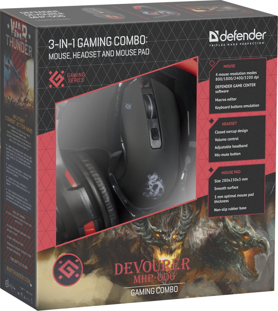 Комплект игровых аксессуаров Defender Devourer MHP-006  photo 2