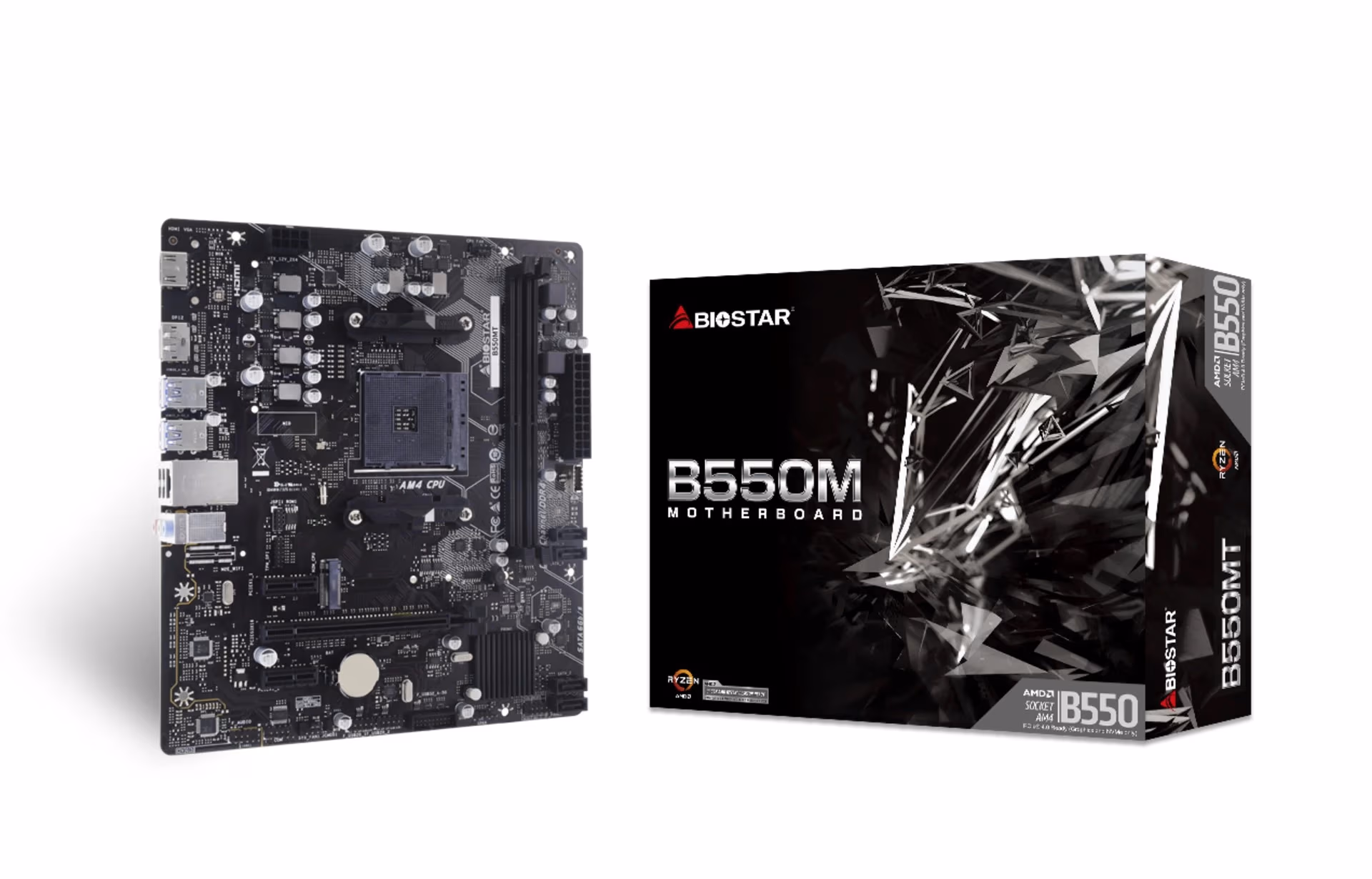 Placa de baza BIOSTAR B550MT / AM4 / B550 / DDR4 / mATX