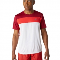 Tricou Asics RACE SS TOP BRILLIANT WHITE/BURGUNDY thumbnav 1