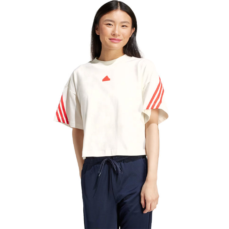 Tricou Adidas W FI 3S TEE XS Alb Femei photo 2