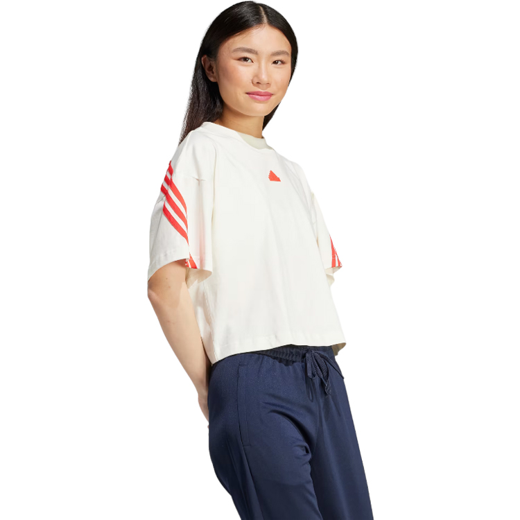 Tricou Adidas W FI 3S TEE XS Alb Femei photo 5