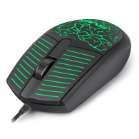 SVEN RX-70, Optical Mouse, Changeable backlighting, Soft Touch coating, 2+1 (scroll wheel), 1200 dpi, USB,  2m, Black thumbnav 3