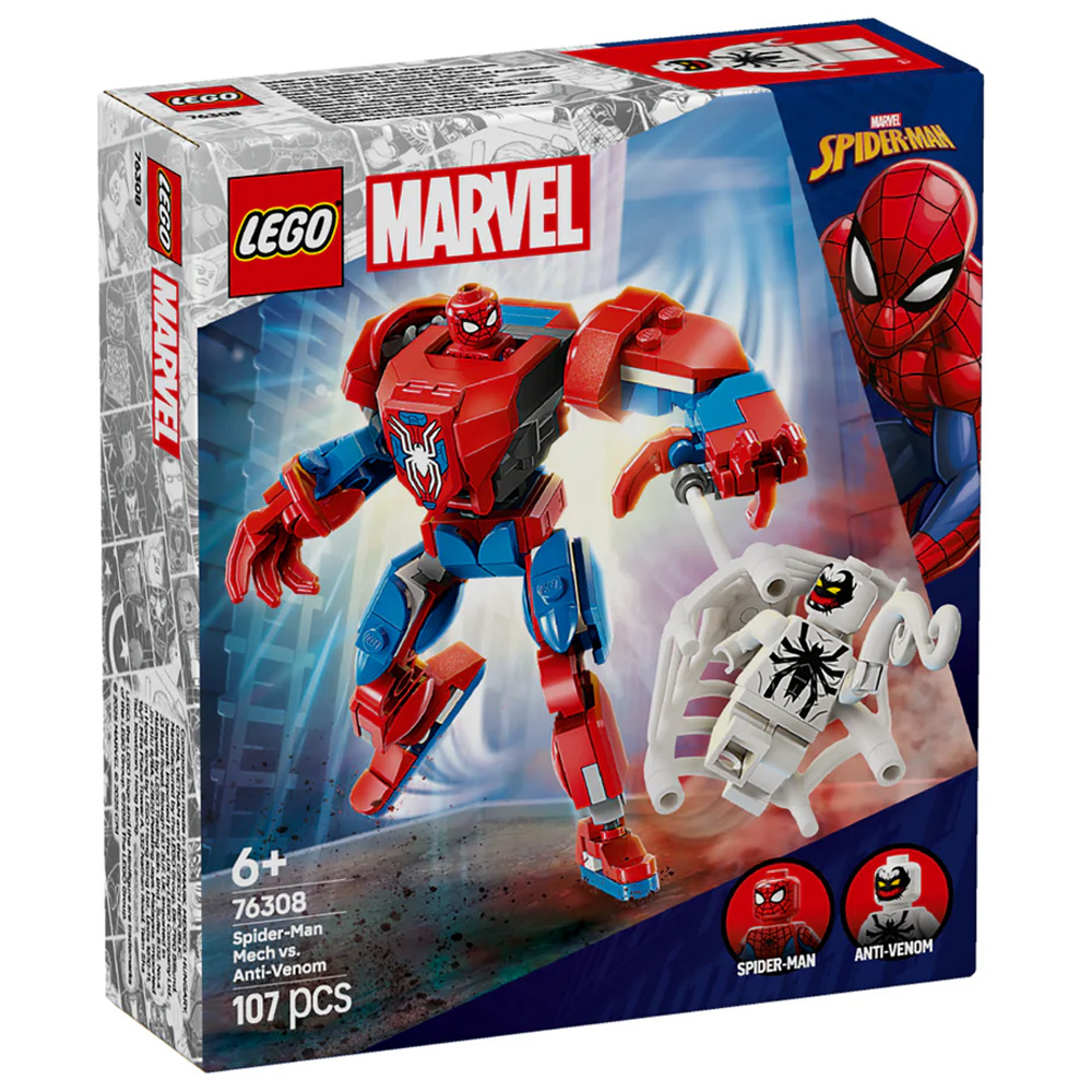 Constructor Lego Marvel Spider-Man Mech vs. Anti-Venom 76308 de la 6+ ani photo 1