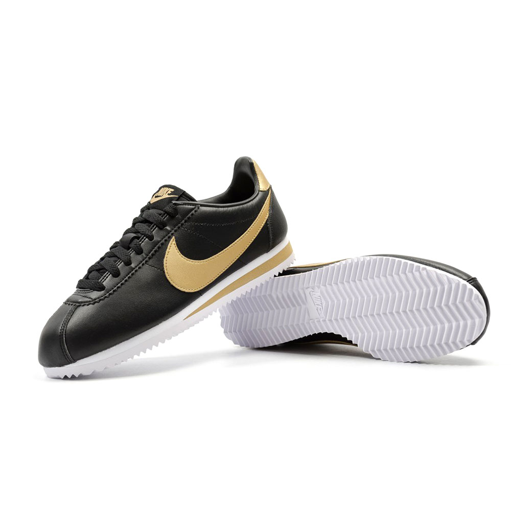 Кроссовки Nike CLASSIC CORTEZ LEATHER / Женский / 38 / Черный/Золотой photo 3