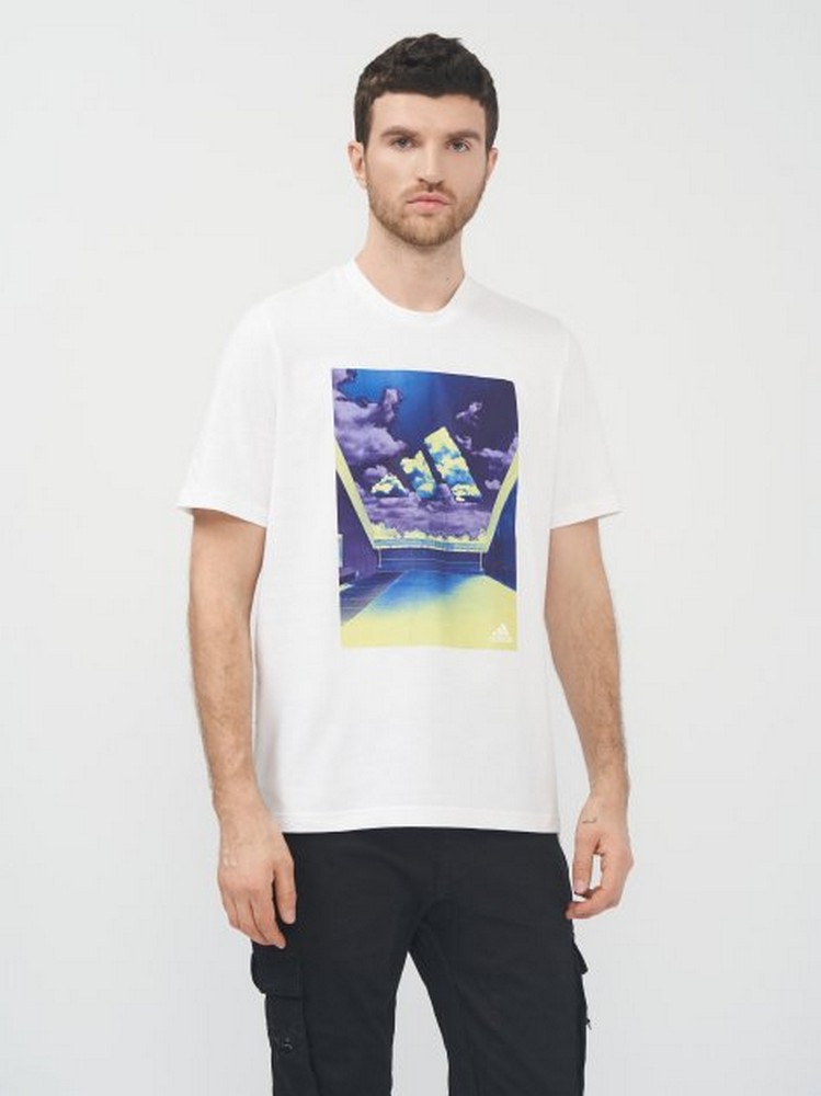 Tricou bărbătesc Adidas M HEAT G S T S Alb photo 2