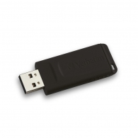64GB USB2.0 Verbatim Slider Black, Retractable USB connector, (Up to: Read 18 MByte/s, Write 10 MByte/s) thumbnav 2