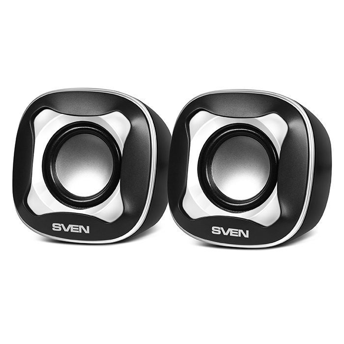 Boxe SVEN 170 / 2.0 / 5W RMS / USB power supply / Volume control on the cable / Black-White photo 1