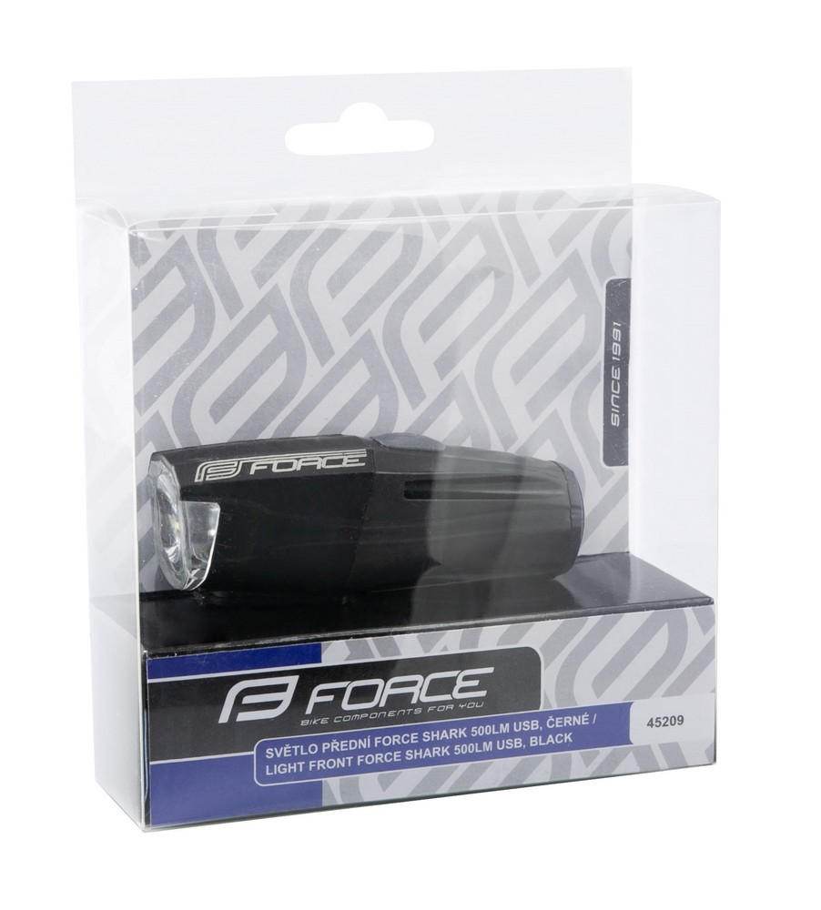 Фонарь передний Force SHARK 500LM USB photo 3