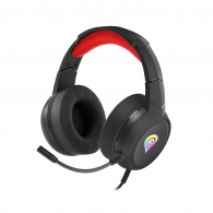 Genesis Headset Neon 200, Stereo, Microphone, RGB Backlight, Black-Red thumbnav 1