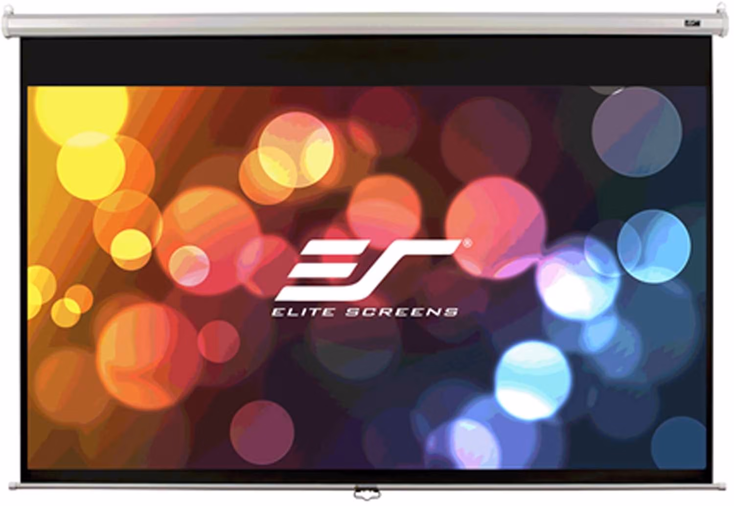Elite Screens 86"(16:10) 185x116cm Manual Pull Down Screen, White 