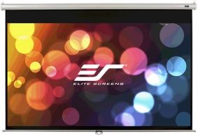 Elite Screens 86"(16:10) 185x116cm Manual Pull Down Screen, White thumbnav 1