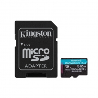 Карта памяти microSD 512GB Kingston Canvas Go! Plus, A2, 170Mbpsr, + SD adapter thumbnav 1