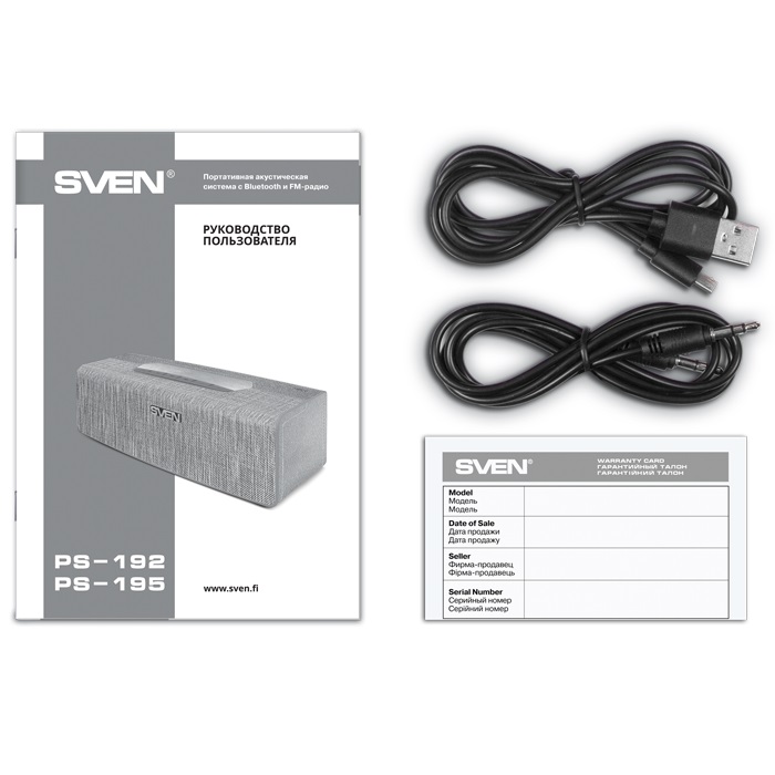 Boxa portabila SVEN PS-192, Black / 16W / Bluetooth / FM / USB / microSD / 2400mA*h photo 6