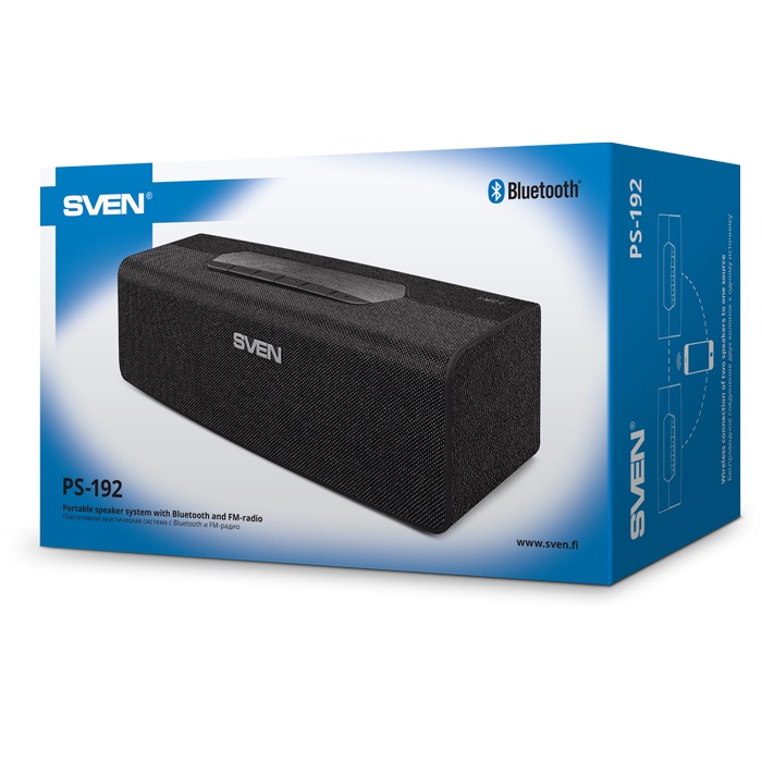 Boxa portabila SVEN PS-192, Black / 16W / Bluetooth / FM / USB / microSD / 2400mA*h photo 7