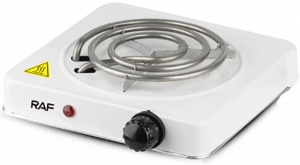 Plita de masa electrica Raf R8010B, 1 arzatoare, 1000 W, Alb thumbnav