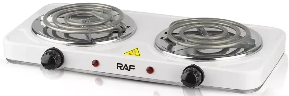 Plita de masa electrica Raf R8020B, 2 arzatoare, 2000 W, Alb photo 1 Plita de masa electrica Raf R8020B, 2 arzatoare, 2000 W, Alb photo 1