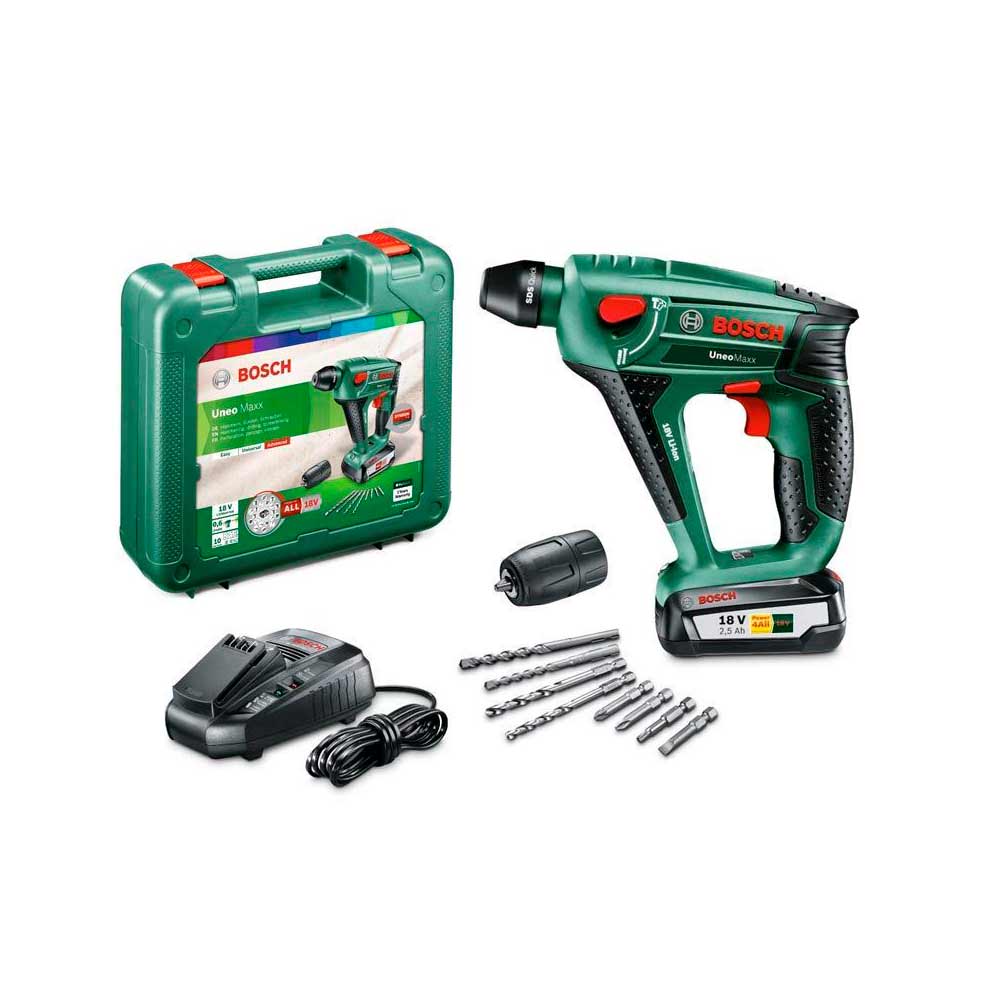 Ciocan rotopercutor acumulator Bosch UNEO Maxx 18V 1x2.5Ah, 060395230F photo 2