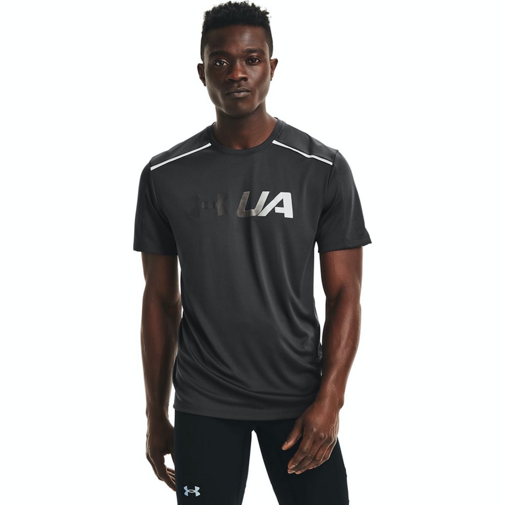 Футболка мужская Under Armour UA RUN Graphic Print Fill SS L Черный photo 2