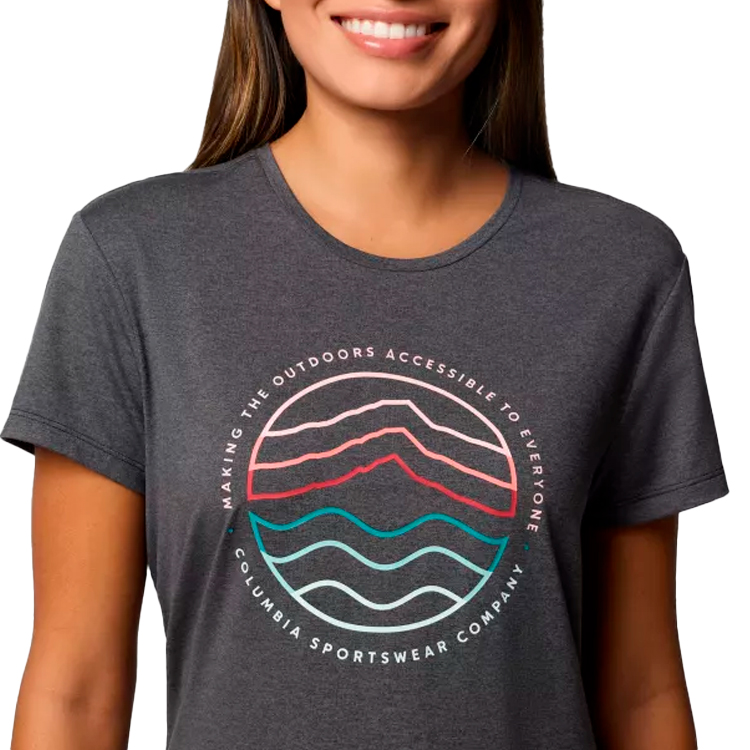 Tricou Columbia Sloan Ridge Graphic SS Tee XS Negru Femei photo 4