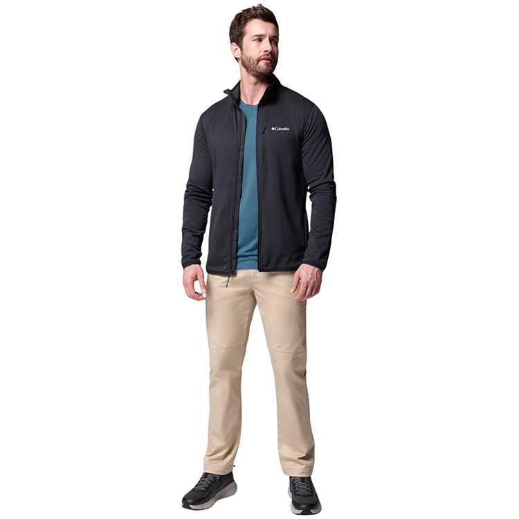 Hanorac pt bărbați Columbia Essential Hike Grid Fleece Full Zip S Negru photo 3