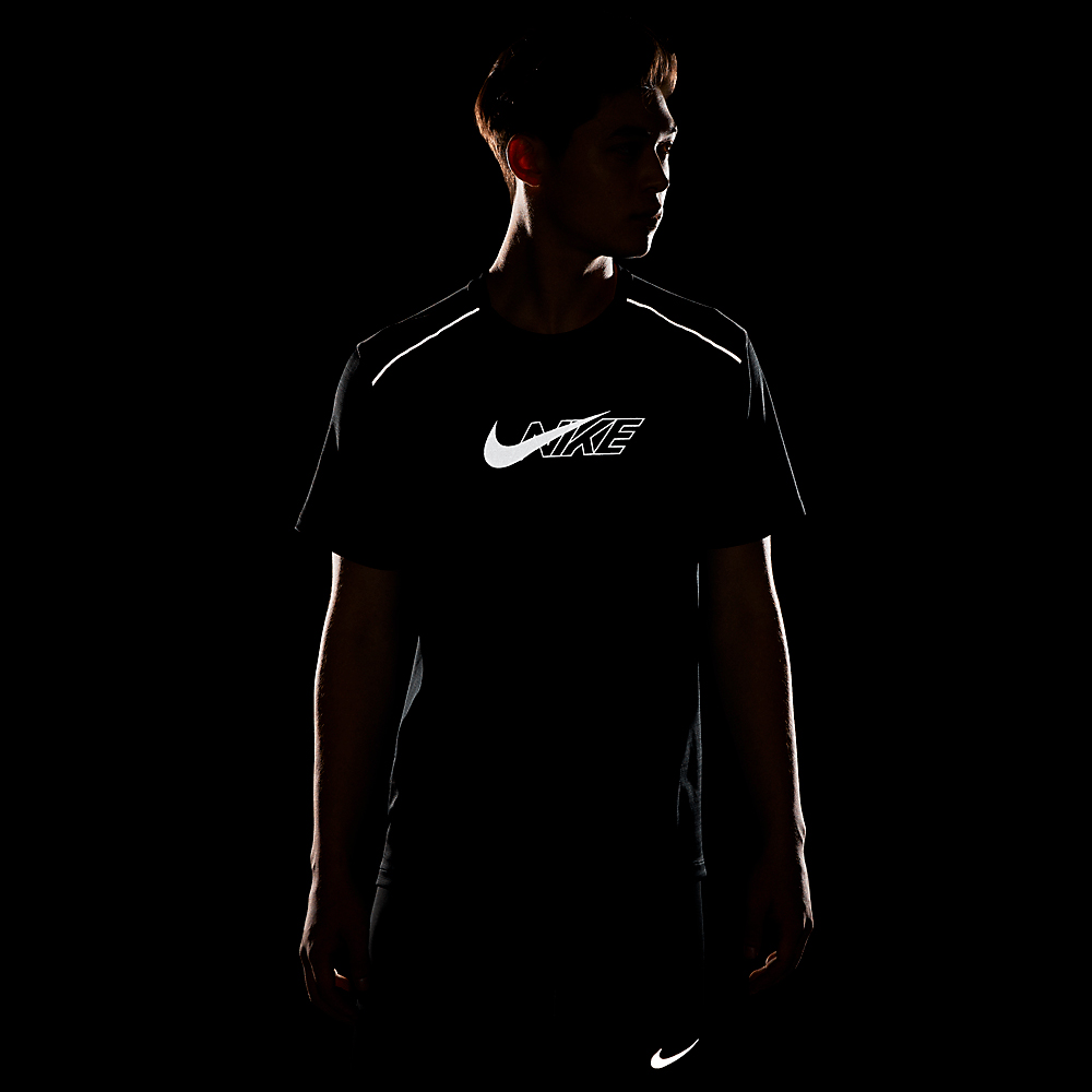 Футболка мужская Nike M NK DF MILER SS FLASH NV L Черный photo 3