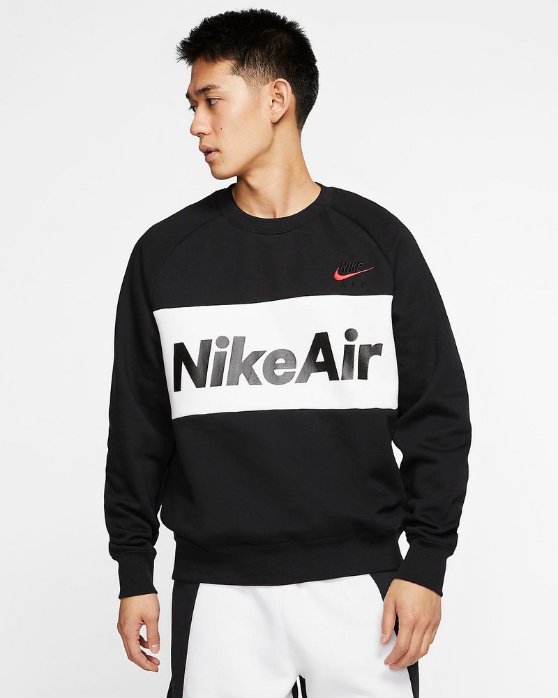 Hanorac pt bărbați Nike M NSW AIR CRW FLC L Negru photo 2