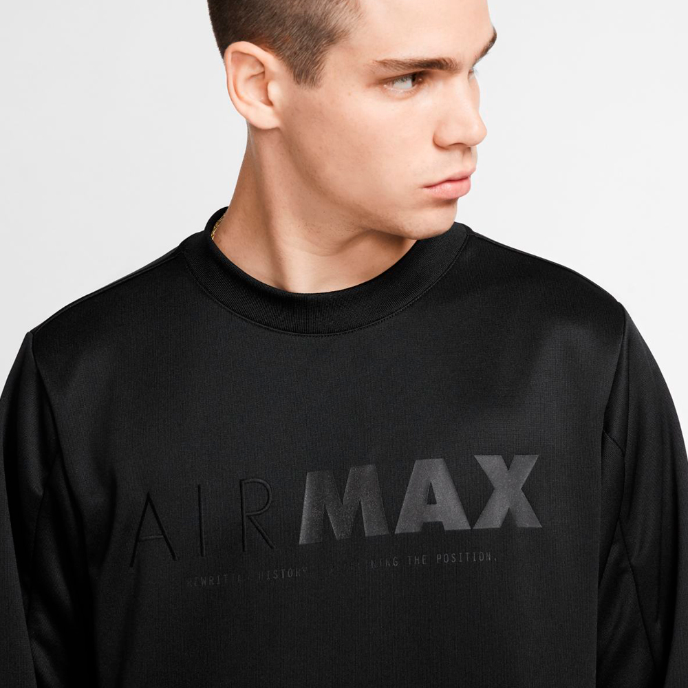 Hanorac pt bărbați Nike M NSW AIR MAX PK CREW L Negru photo 3