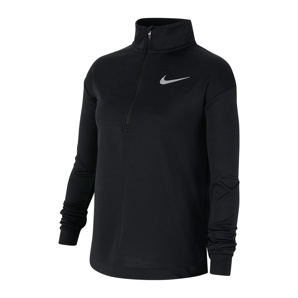 Tricou Nike G NK RUN LS HZ TOP / Femei / XS / Negru photo 1 Tricou Nike G NK RUN LS HZ TOP / Femei / XS / Negru photo 1