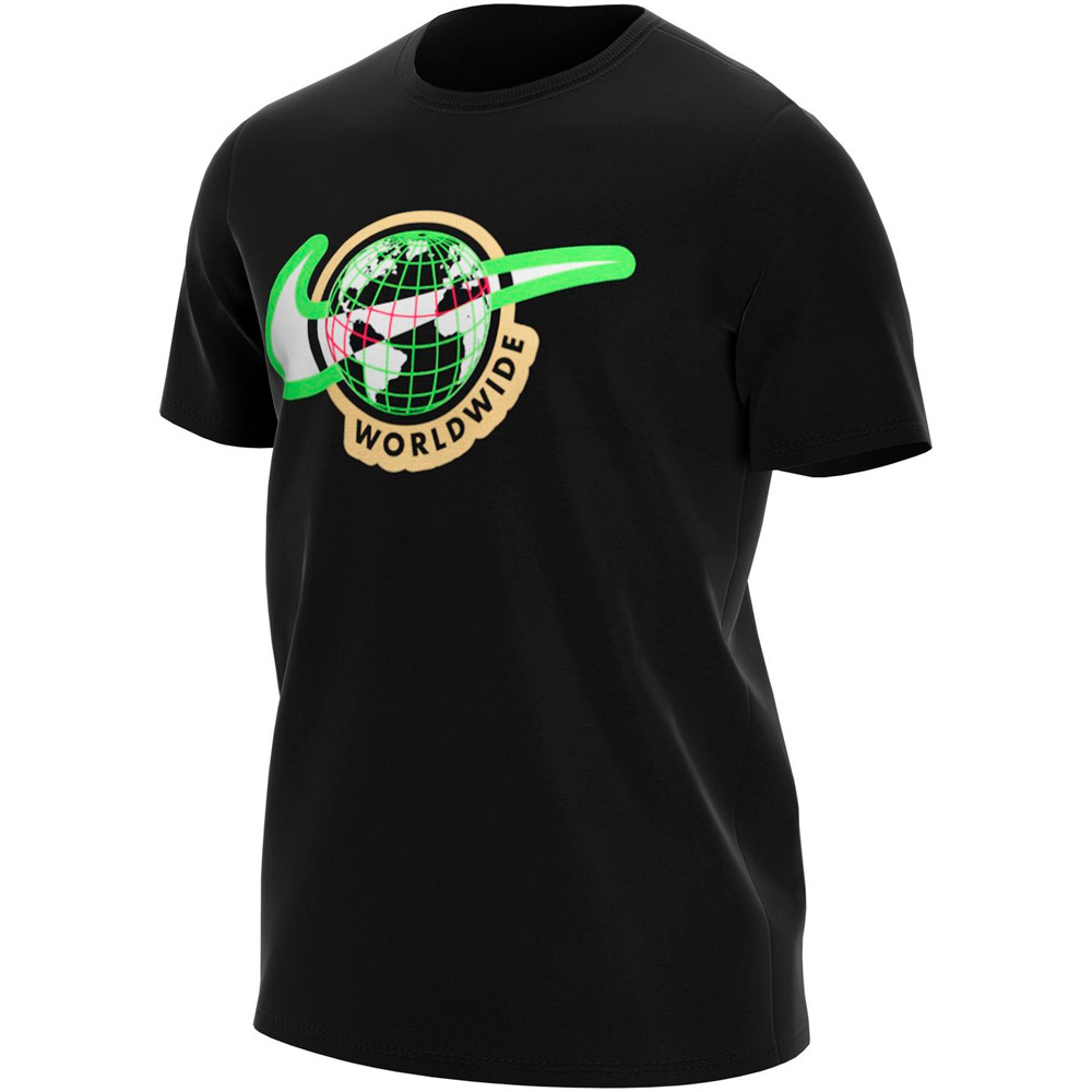 Футболка мужская Nike M NSW SS TEE SWOOSH WORLDWIDE L Черный photo 1