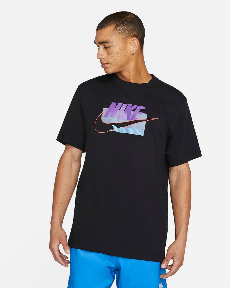 Tricou bărbătesc Nike M NSW TEE SP BRANDMARKS HBR L Negru photo 2