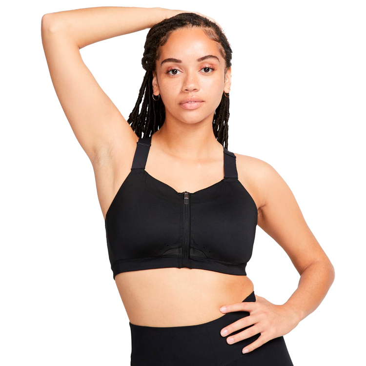 Спортивное бра Nike W NK DF ALPHAS HS FRONT ZIP B / Женский / M / Черный photo 2