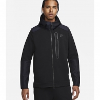 Hanorac Nike M NK TCH FLC OVERLAY FZ thumbnav 3