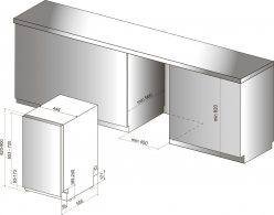 Mas. de spalat vase incorporabila Indesit DSIE 2B10, 5 programe, 44.8 cm, A+, Alb thumbnav 2