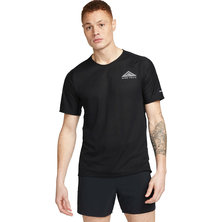 Tricou bărbătesc Nike M NK DF SOLAR CHASE SS TOP S Negru photo 5